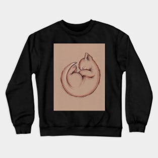 Sleepy Little Kitty - Prisma Pencil Cat Drawing Crewneck Sweatshirt